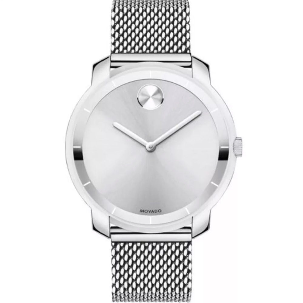 COPY - NEW in Box MOVADO BOLD 36mm Watch Silver Mesh Band $500 Nordstrom Luxury